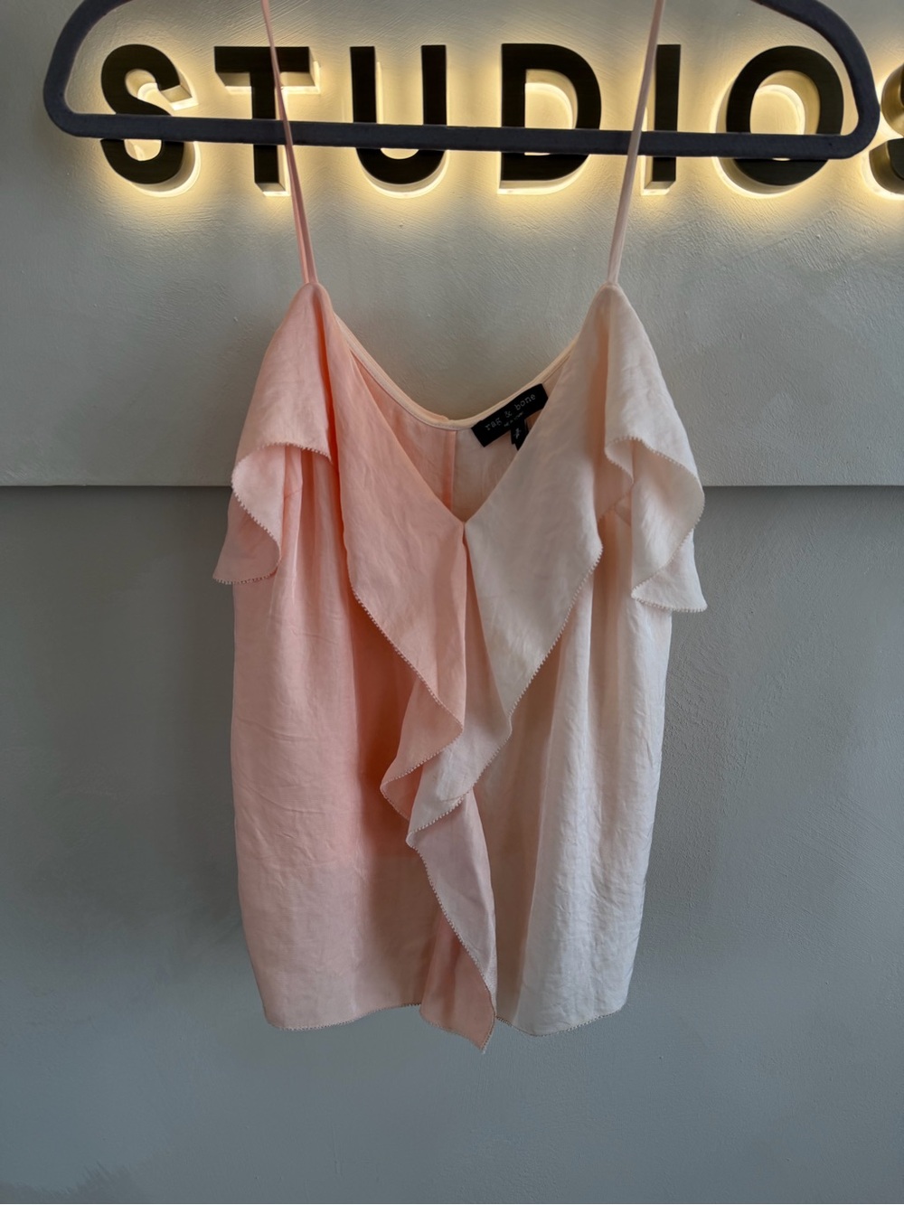 rag & bone Light Pink Ruffle Camisole